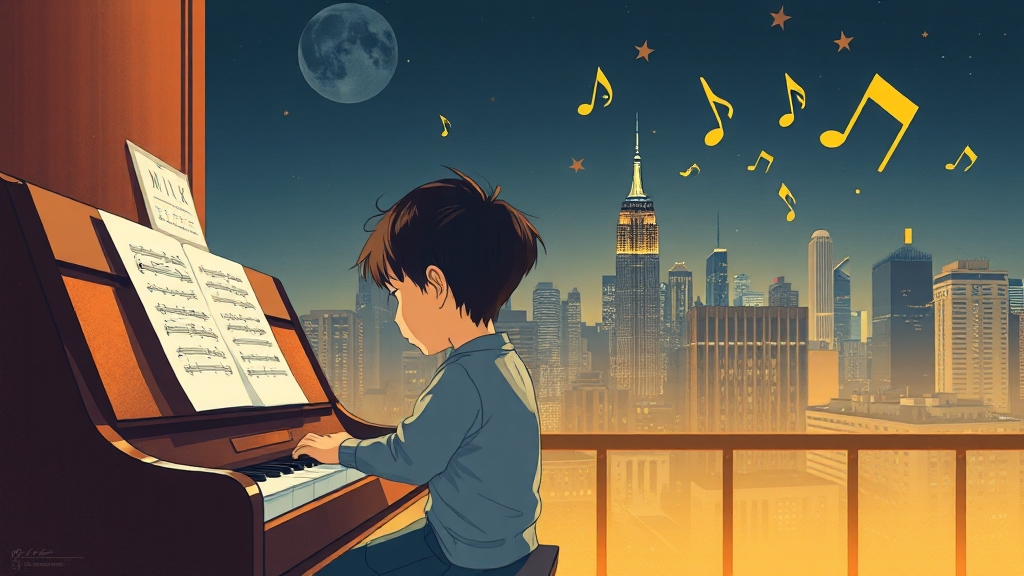 음악적 재능의 시작과 성장 (illustration 스타일)