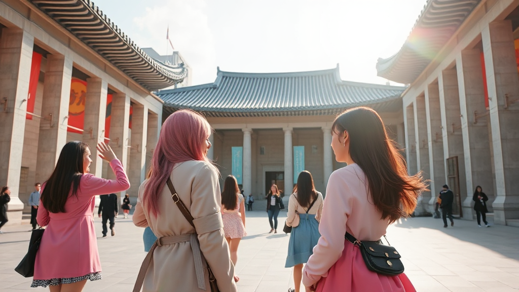 국립중앙박물관 블랙핑크 콜라보: 교통, 예약, 관람 완벽 가이드 (realistic 스타일)