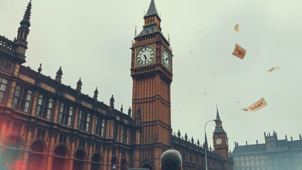 셧다운 발생 배경 (watercolor 스타일)