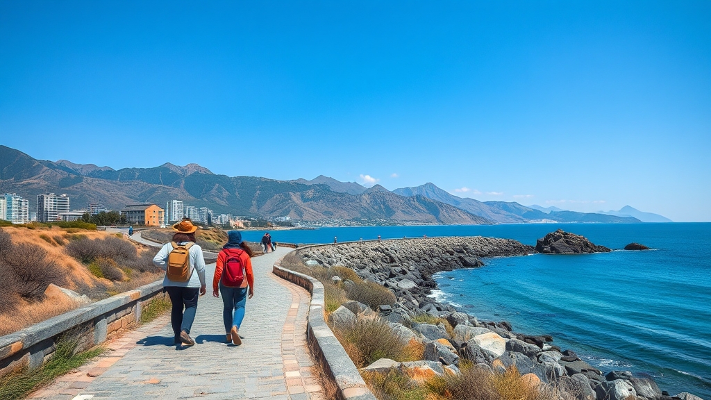 주요 메뉴: 남해 관광 정보 (realistic 스타일)