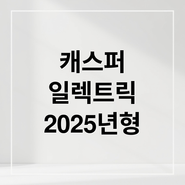 캐스퍼
일렉트릭
2025년형 (캐스퍼 일렉트릭)