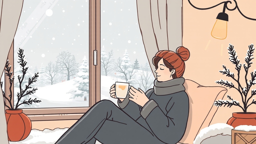 건강 관리 팁: 갑작스러운 한파 대비 (illustration 스타일)