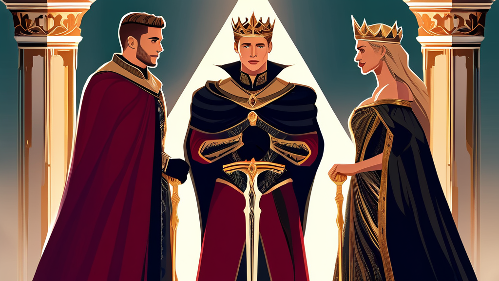 현대판 왕족의 삶과 드라마 설정 (illustration 스타일)