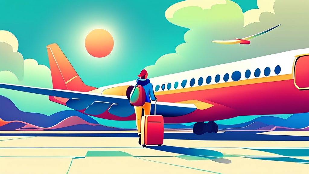 땡처리 항공권으로 떠나는 즉흥 여행 (cartoon 스타일)