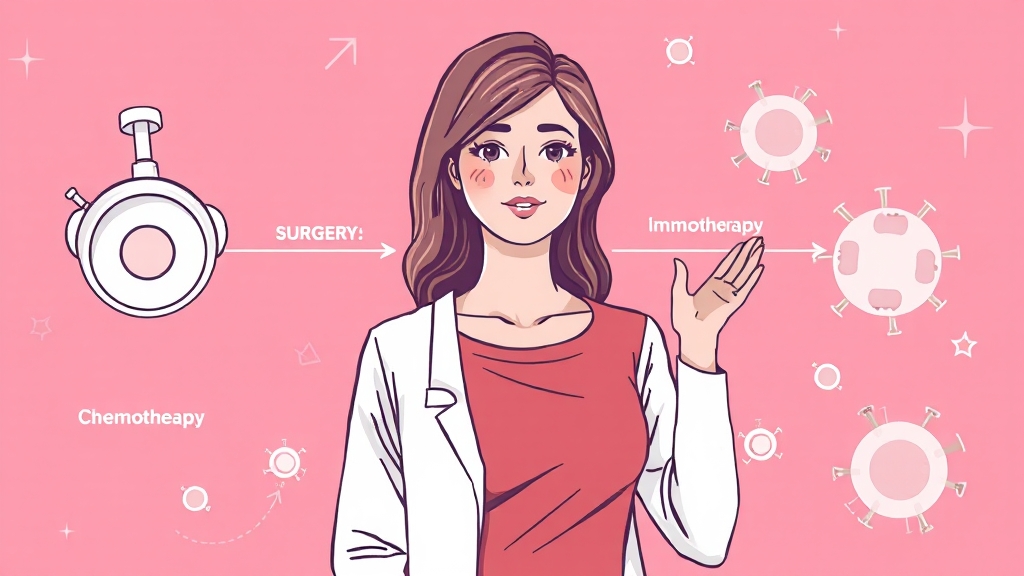 난소암 치료, 어떻게 진행될까요? (illustration 스타일)