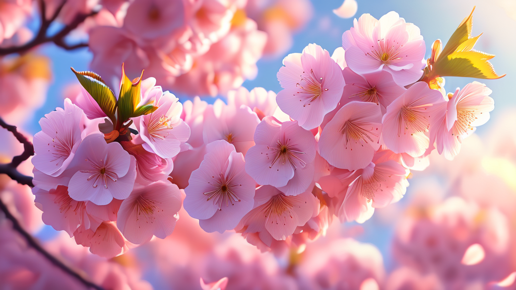 벚꽃 개화 시기가 매년 달라지는 이유 (realistic 스타일)