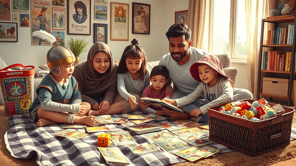 보드게임 활용 글쓰기: 온 가족이 함께! (realistic 스타일)