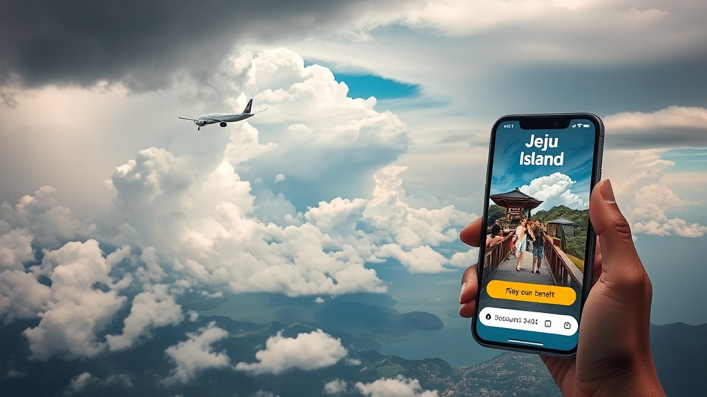 항공권 예약, 핵심만 짚어드려요! (realistic 스타일)