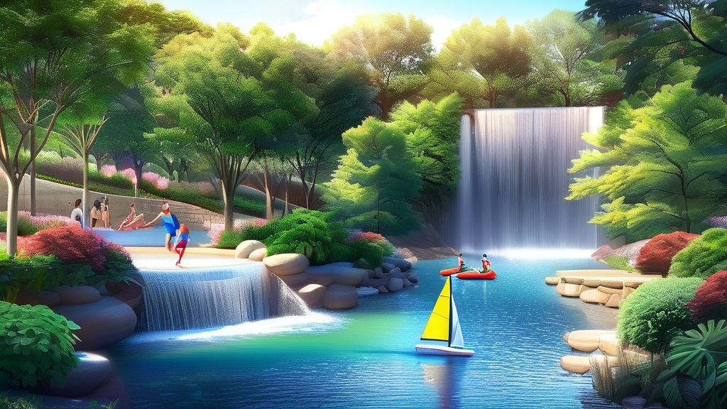 이문수변공원 수상스포츠 체험교육장 운영 정보 (realistic 스타일)