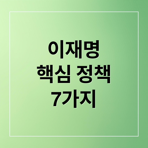 이재명
핵심 정책
7가지 (이재명 공약)
