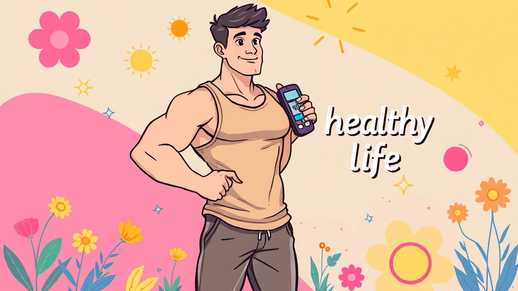 식습관 & 운동, 어떻게 해야 할까요? (cartoon 스타일)