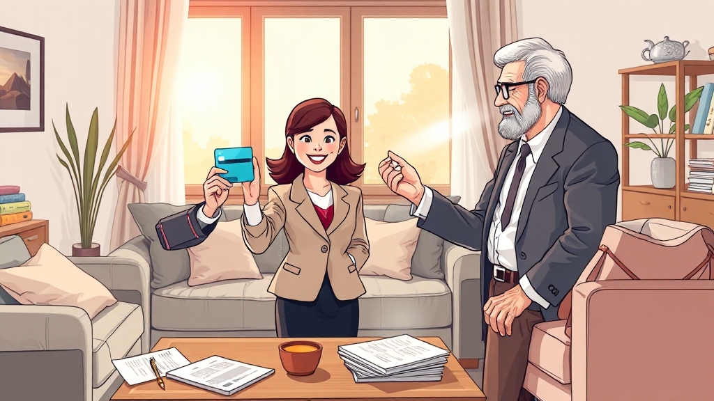 월세 카드결제 문제 해결 (illustration 스타일)