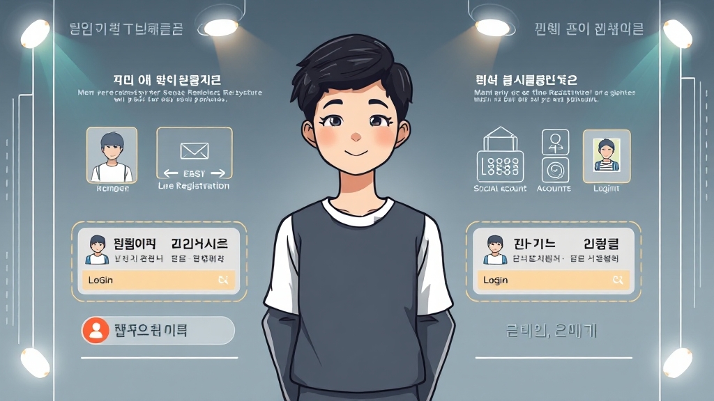 회원가입 및 로그인 방법 (illustration 스타일)