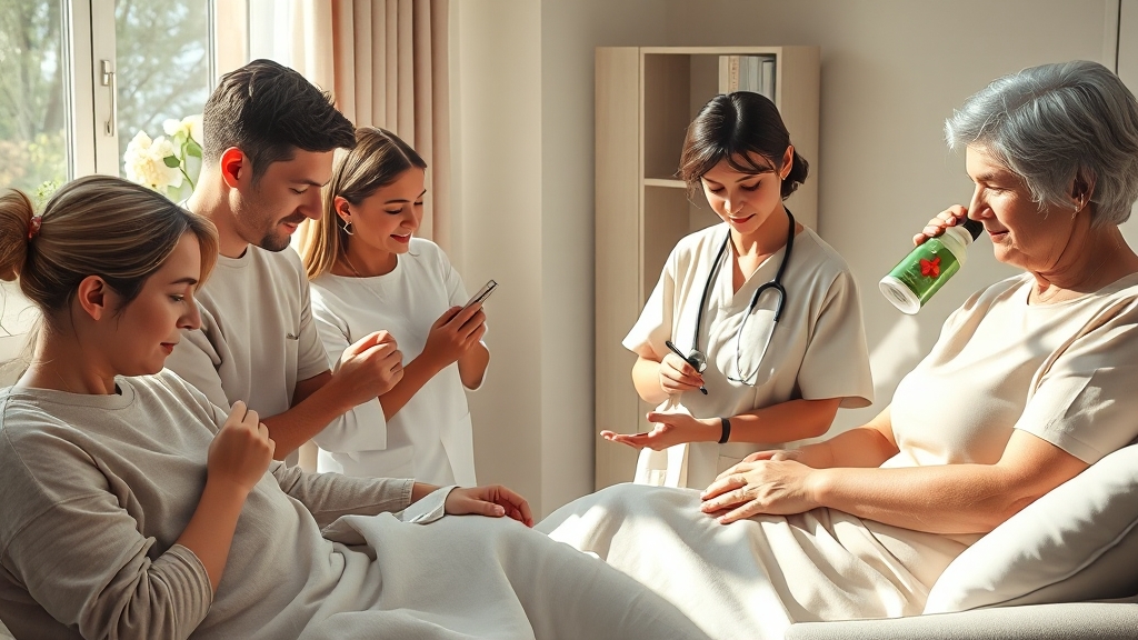 혈소판감소증 환자 생활 관리 (realistic 스타일)