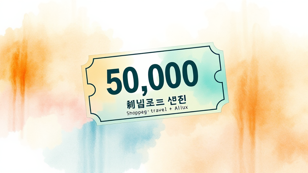 쿠폰 구성 및 사용 조건 (watercolor 스타일)