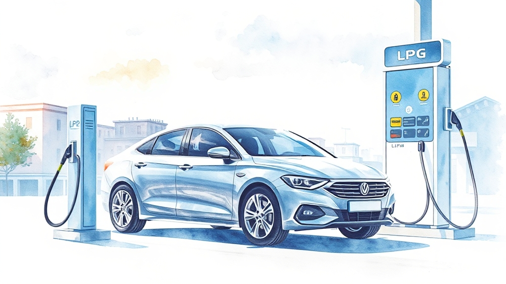 LPG 셀프 충전, 이렇게! (watercolor 스타일)