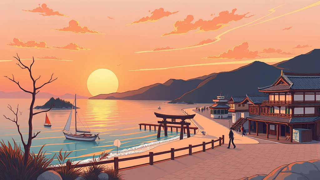 무녀도 주변 관광지: 연계 코스 추천! (illustration 스타일)