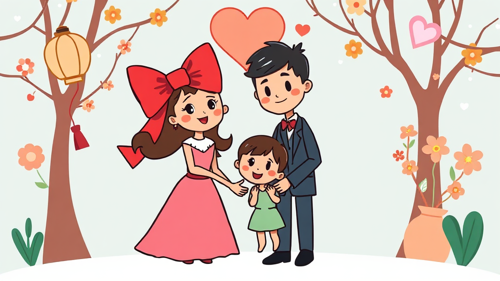 절세를 위한 증여 계획: 혼인·출산 공제 활용법 (cartoon 스타일)