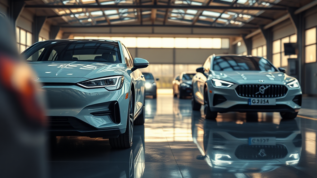 중고차 시세 전망 (realistic 스타일)