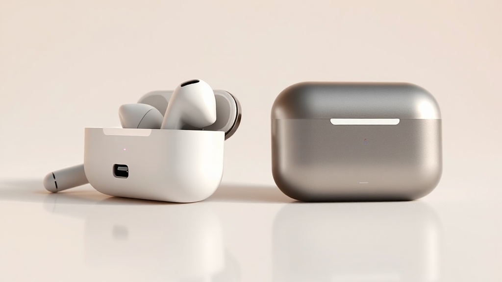 에어팟 프로 1세대 vs 2세대: 업그레이드 포인트 (realistic 스타일)