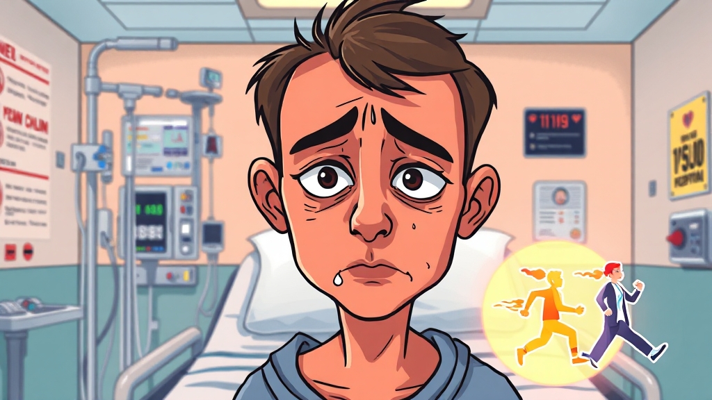 병원 진료가 필요한 경우 (cartoon 스타일)