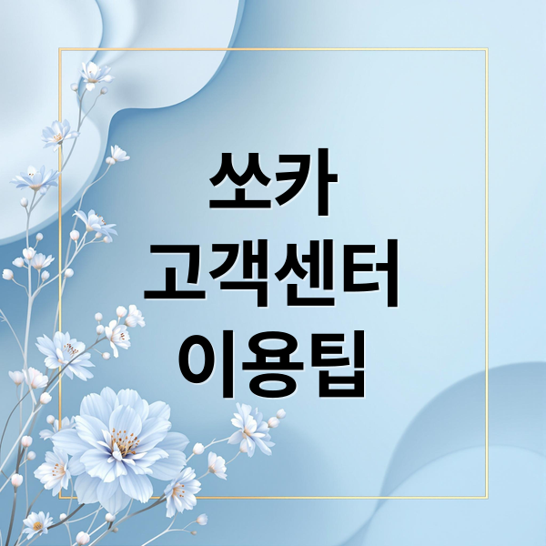 쏘카
고객센터
이용팁 (쏘카 고객센터 전화번호 주말 운영시간)