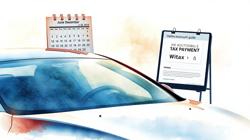자동차세, 언제 내야 할까요? (watercolor 스타일)