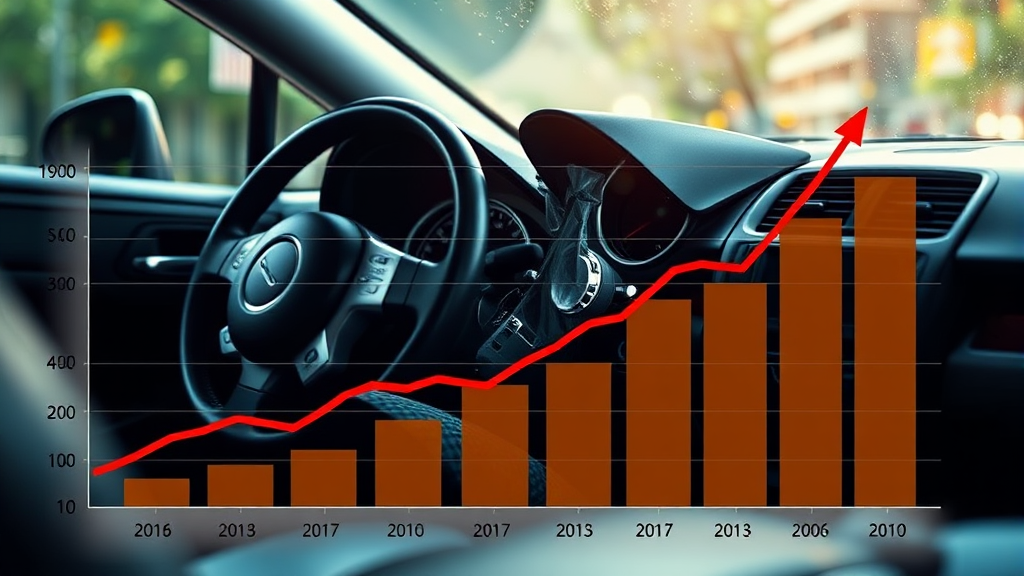 사고 시 보험료, 얼마나 오를까? (realistic 스타일)