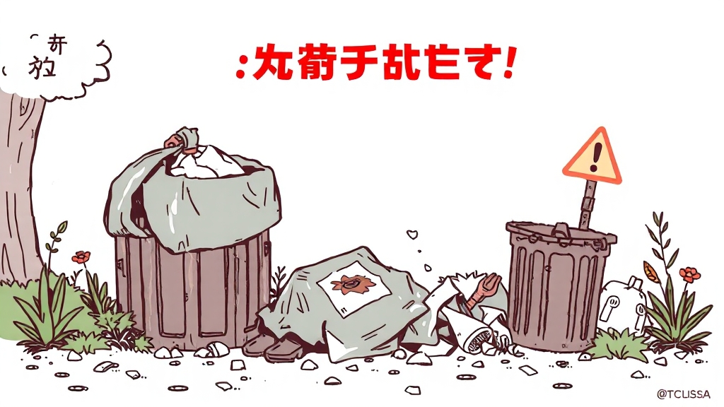 무단투기 과태료, 얼마나? (illustration 스타일)