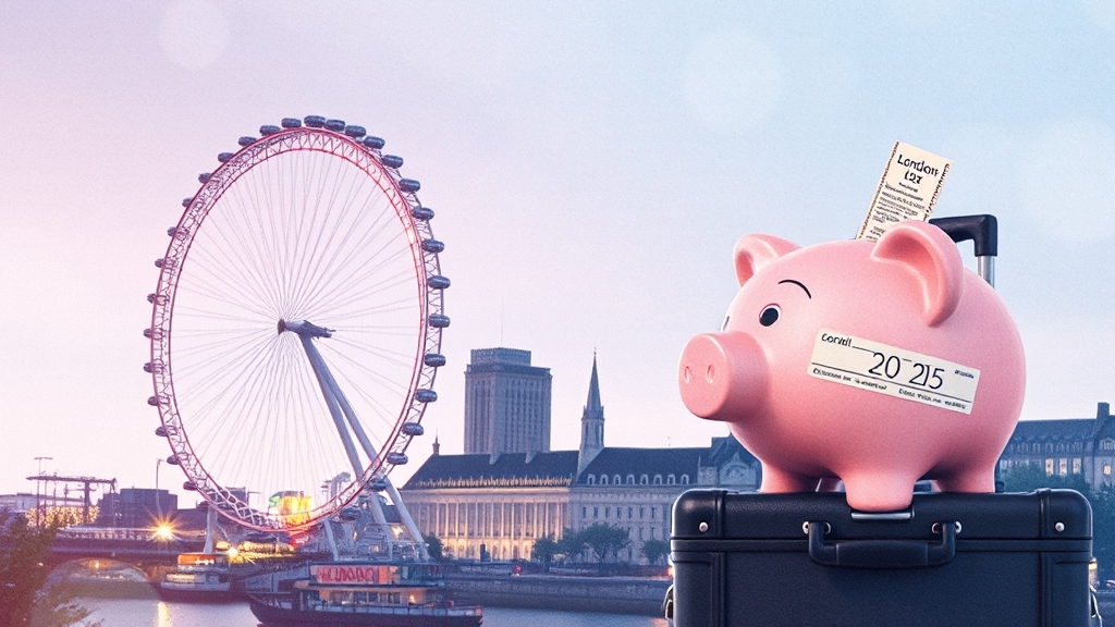 런던 여행 경비 절감 팁 (watercolor 스타일)