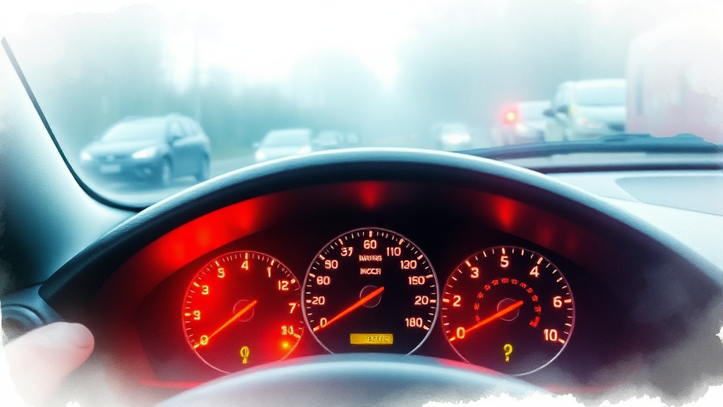 가장 흔하게 발생하는 주요 경고등 종류와 의미 (watercolor 스타일)