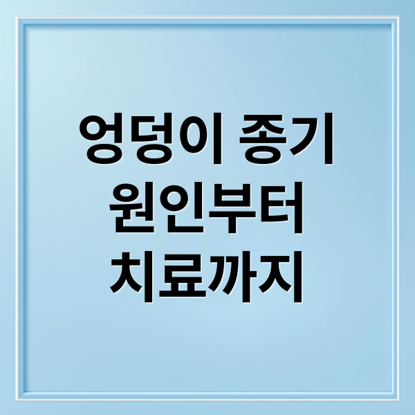 엉덩이 종기
원인부터
치료까지 (엉덩이 종기 이유)