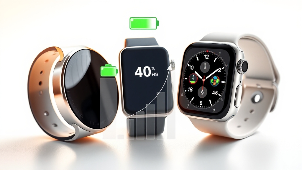 배터리 성능 및 충전 속도 (realistic 스타일)