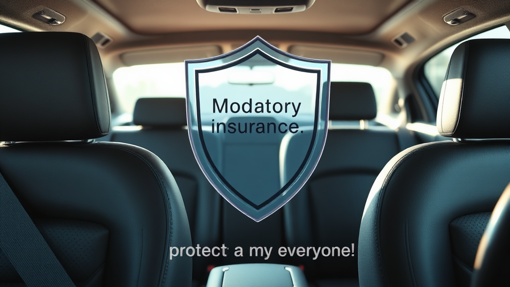 자동차 의무보험 가입 및 유지의 중요성을 설명하는 이미지