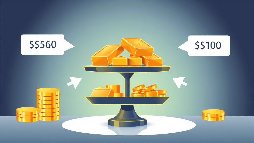 금 매수/매도 가격 차이 분석 (illustration 스타일)