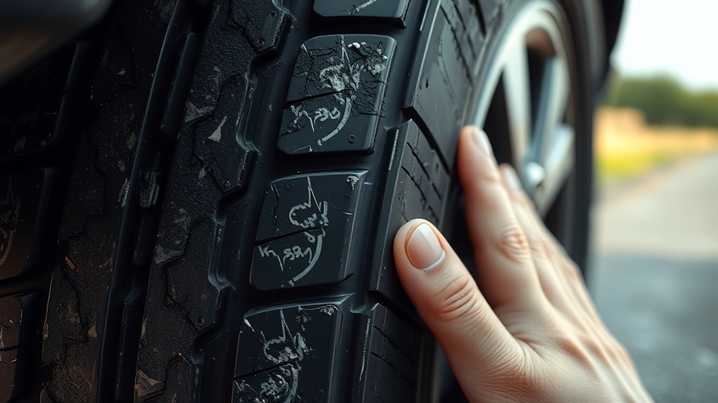 중고 타이어 구매 시 주의점 (realistic 스타일)