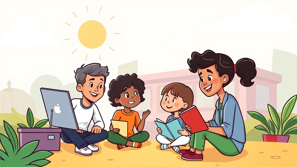 평생교육바우처 사업, 어떤 기대 효과가 있을까요? (cartoon 스타일)