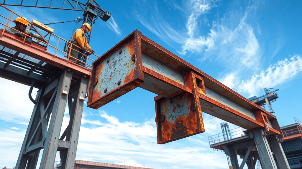 H빔 부식 방지 및 가공 옵션 (illustration 스타일)