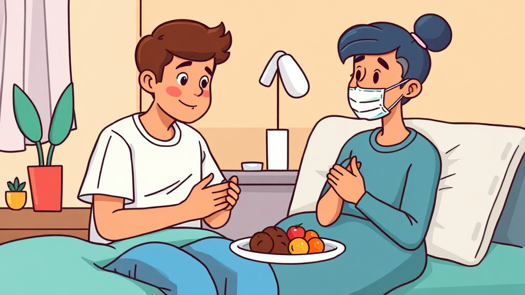 감기 예방 및 생활 관리 (cartoon 스타일)