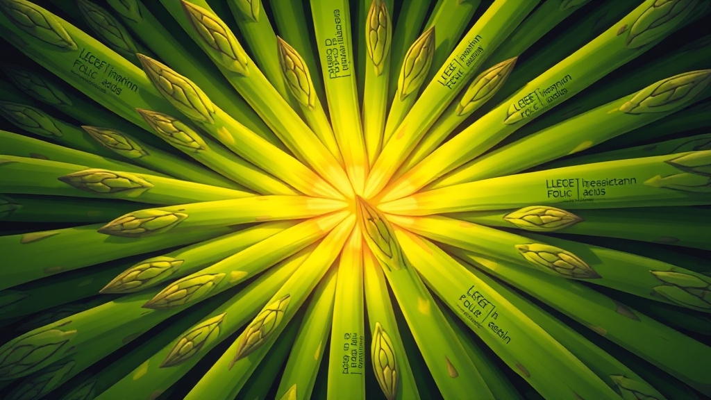 아스파라거스 칼로리 및 영양 정보 (illustration 스타일)