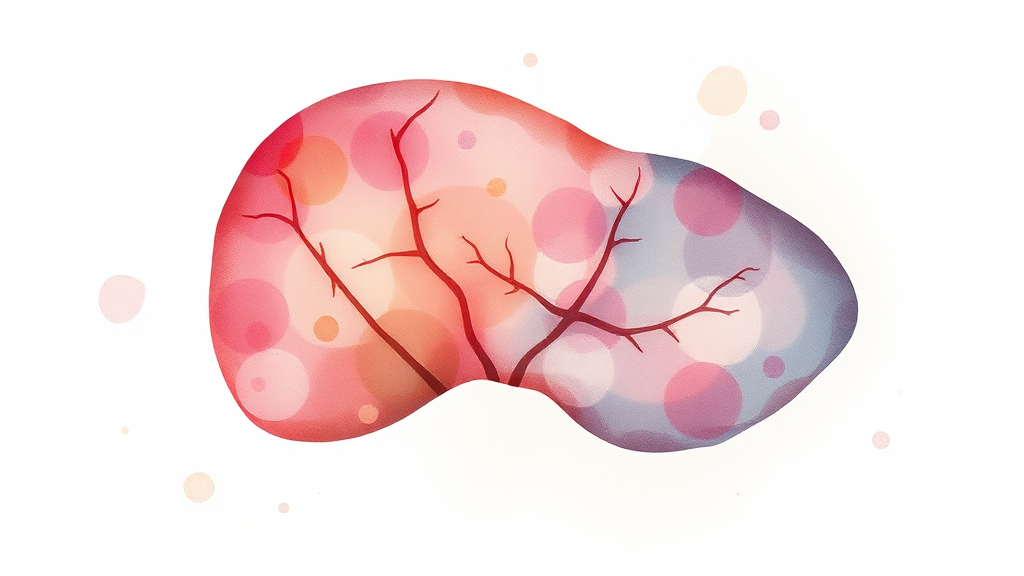 AST, ALT, 간 손상 지표 이해하기 (watercolor 스타일)