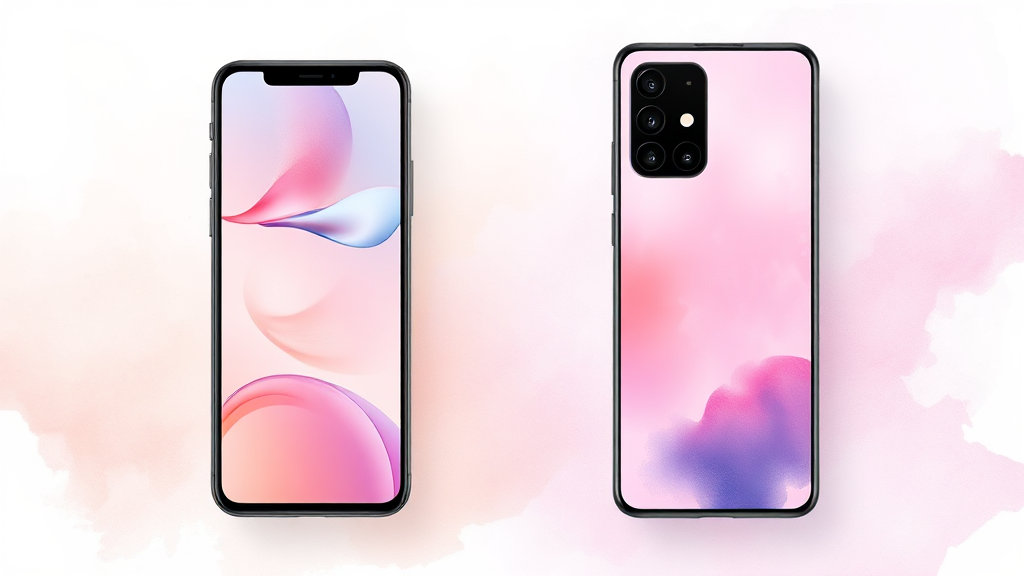 디스플레이 및 화면 경험 비교: 몰입감 넘치는 시각 (watercolor 스타일)