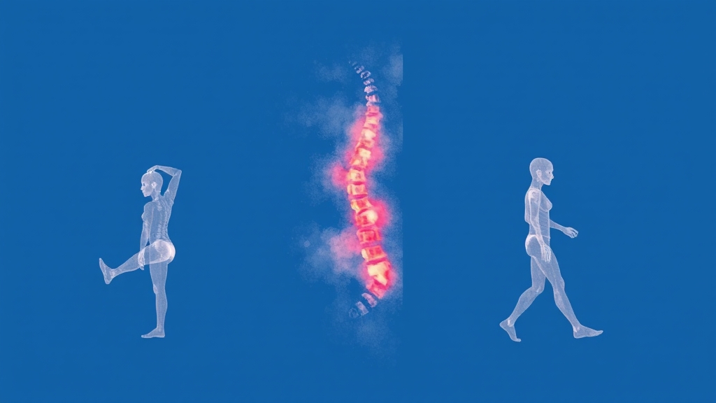 허리디스크 자가 진단법 (watercolor 스타일)