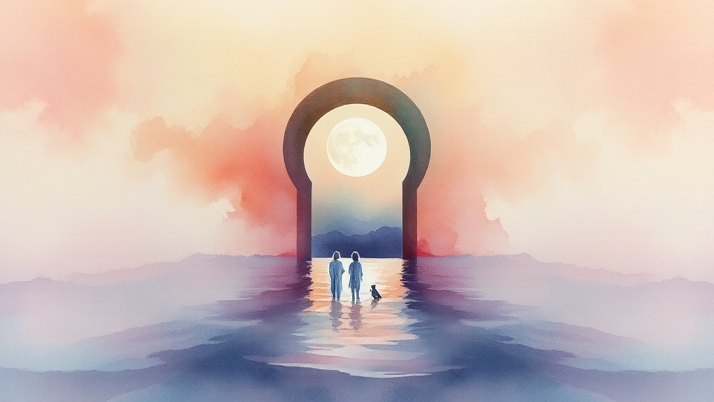 꿈 해몽 시 고려 사항: 정확한 해석을 위해 (watercolor 스타일)