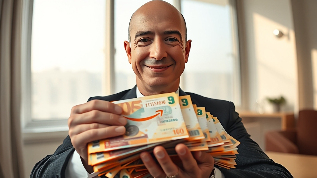 베이조스, 1조 원 주식 매도! (realistic 스타일)