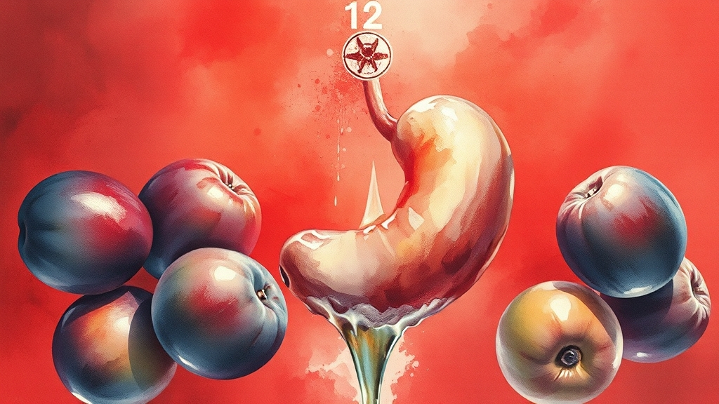 매실 섭취 시 주의사항 (watercolor 스타일)