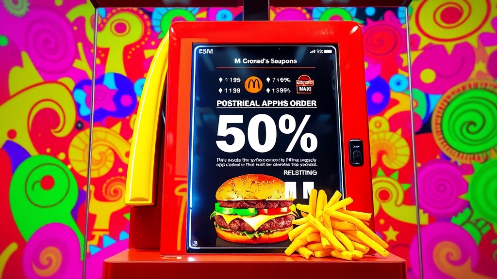 맥도날드 매장별 쿠폰 사용법 (popart 스타일)