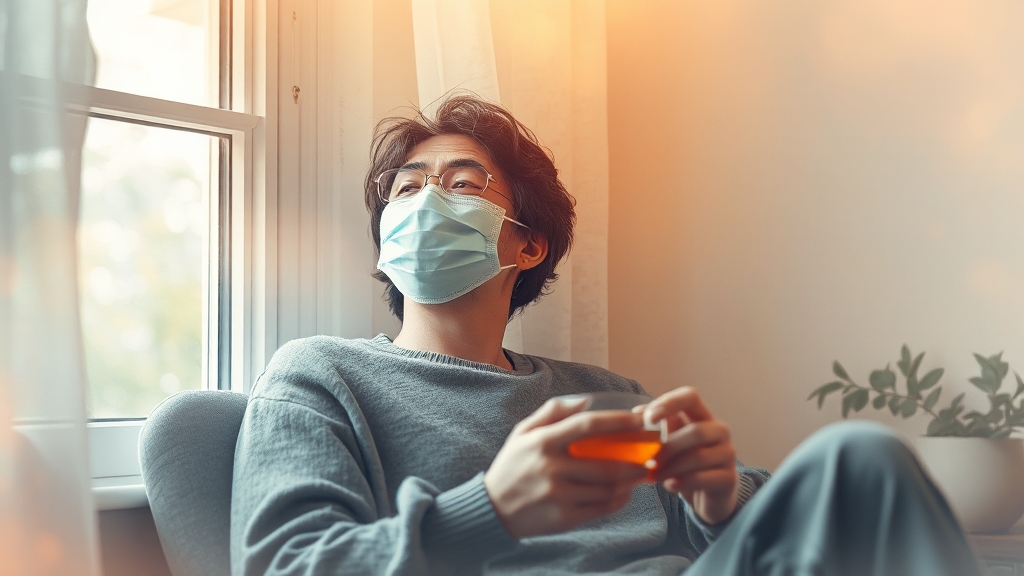 A형 독감 치료 및 관리 (watercolor 스타일)