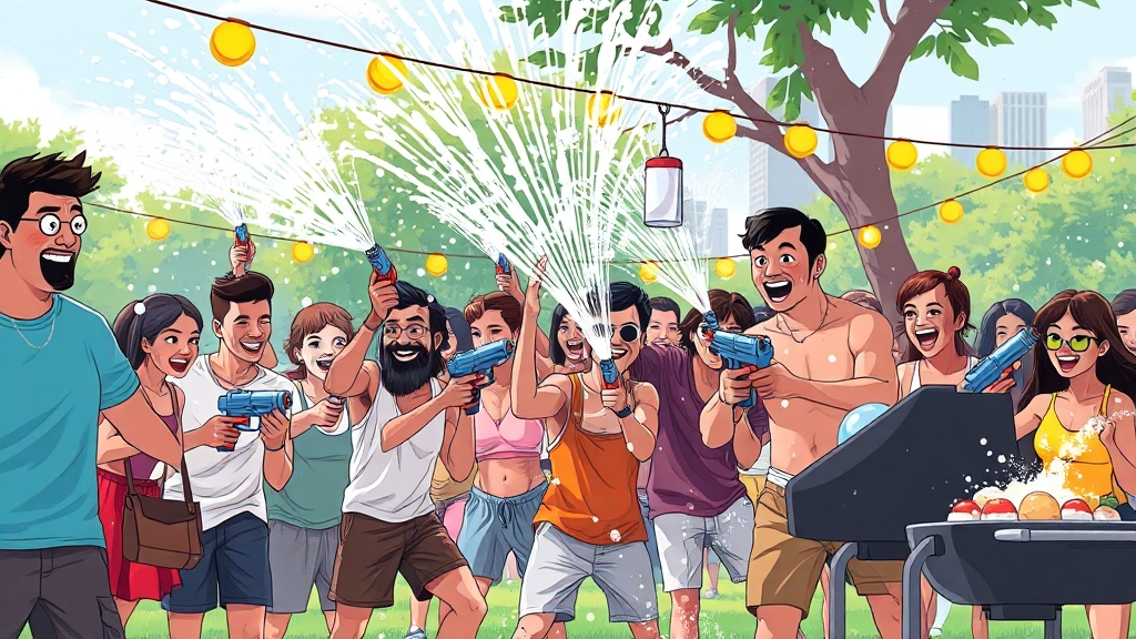 워터밤, 뭐 챙겨가야 할까? (cartoon 스타일)