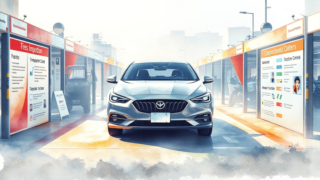 정기검사 vs 종합검사 (watercolor 스타일)